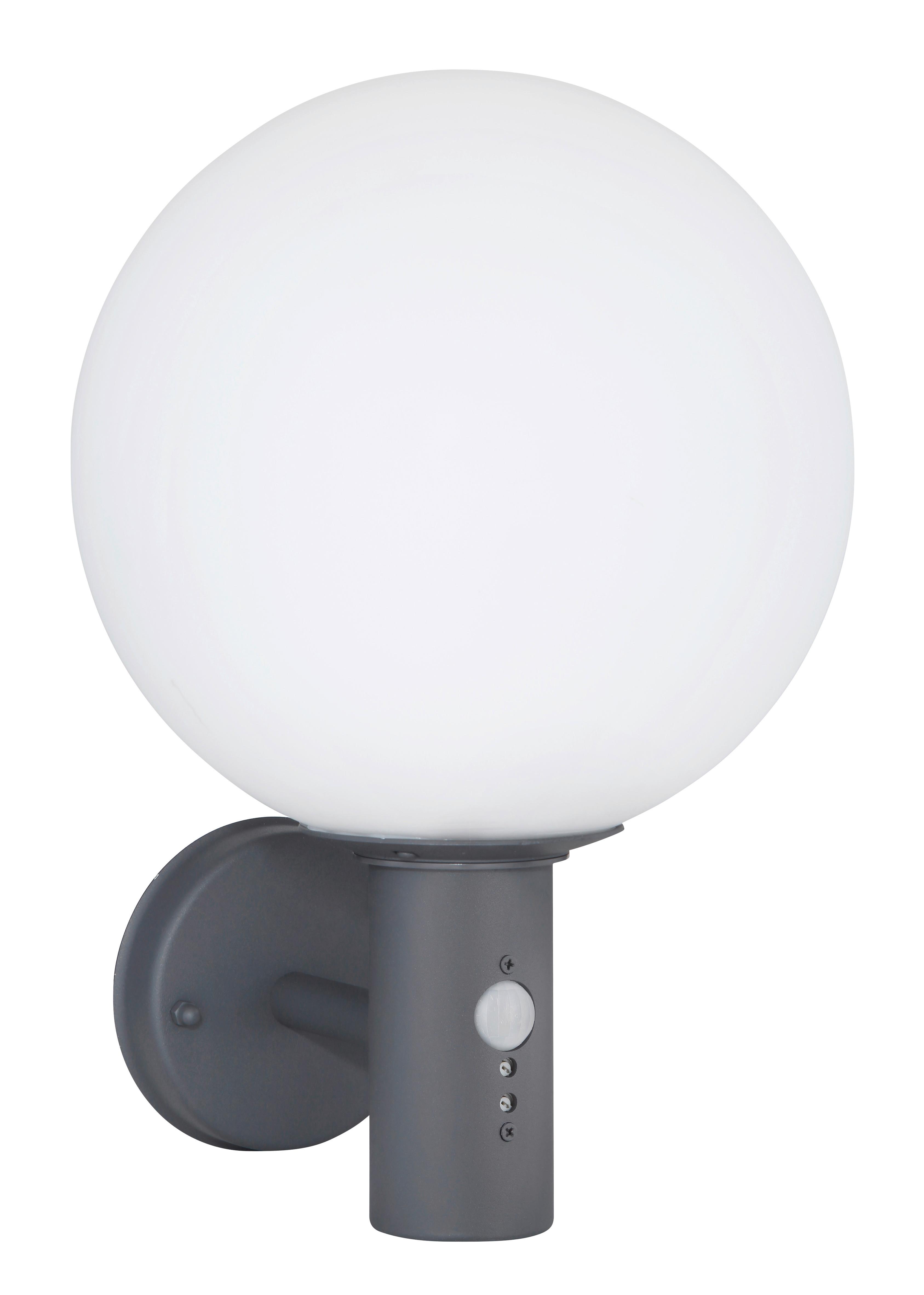 Aussenwandleuchte 31860slmds - Weiss/Anthrazit, Konventionell, Glas/Metall (25/37cm) - Globo