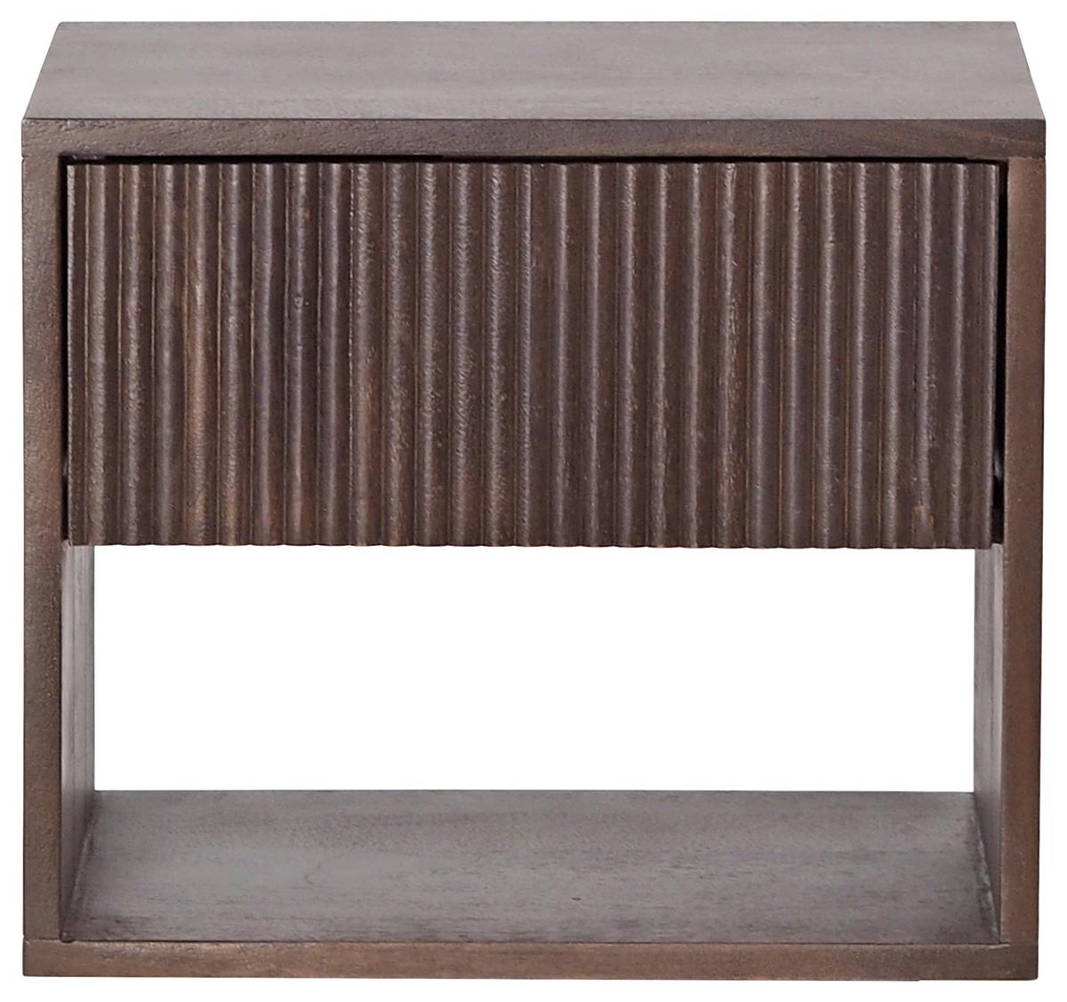 SZAFKA NOCNA AHRENSHOOP - kolor orzecha włoskiego, Modern, drewno (40/34/30cm) - MID.YOU