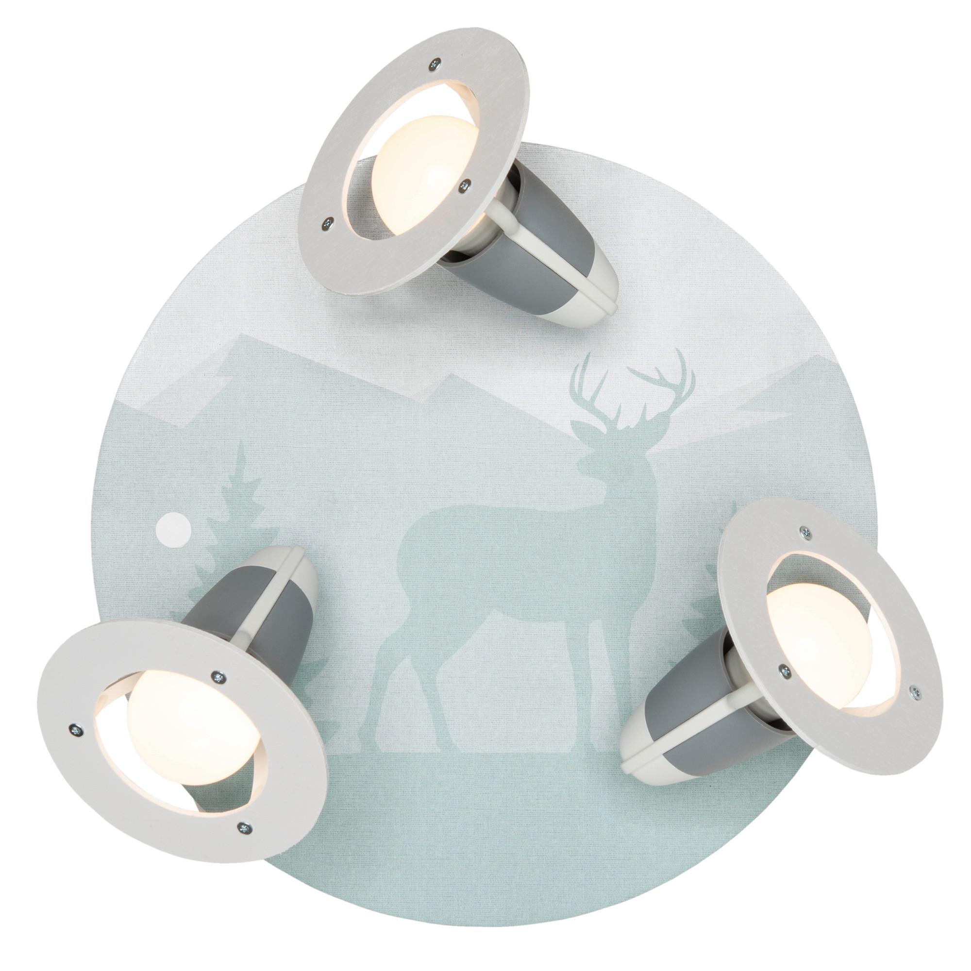LAMPA SUFITOWA DZIECIĘCA 139547 SCANDI WALD - zielony, Basics, drewno (30/20cm)