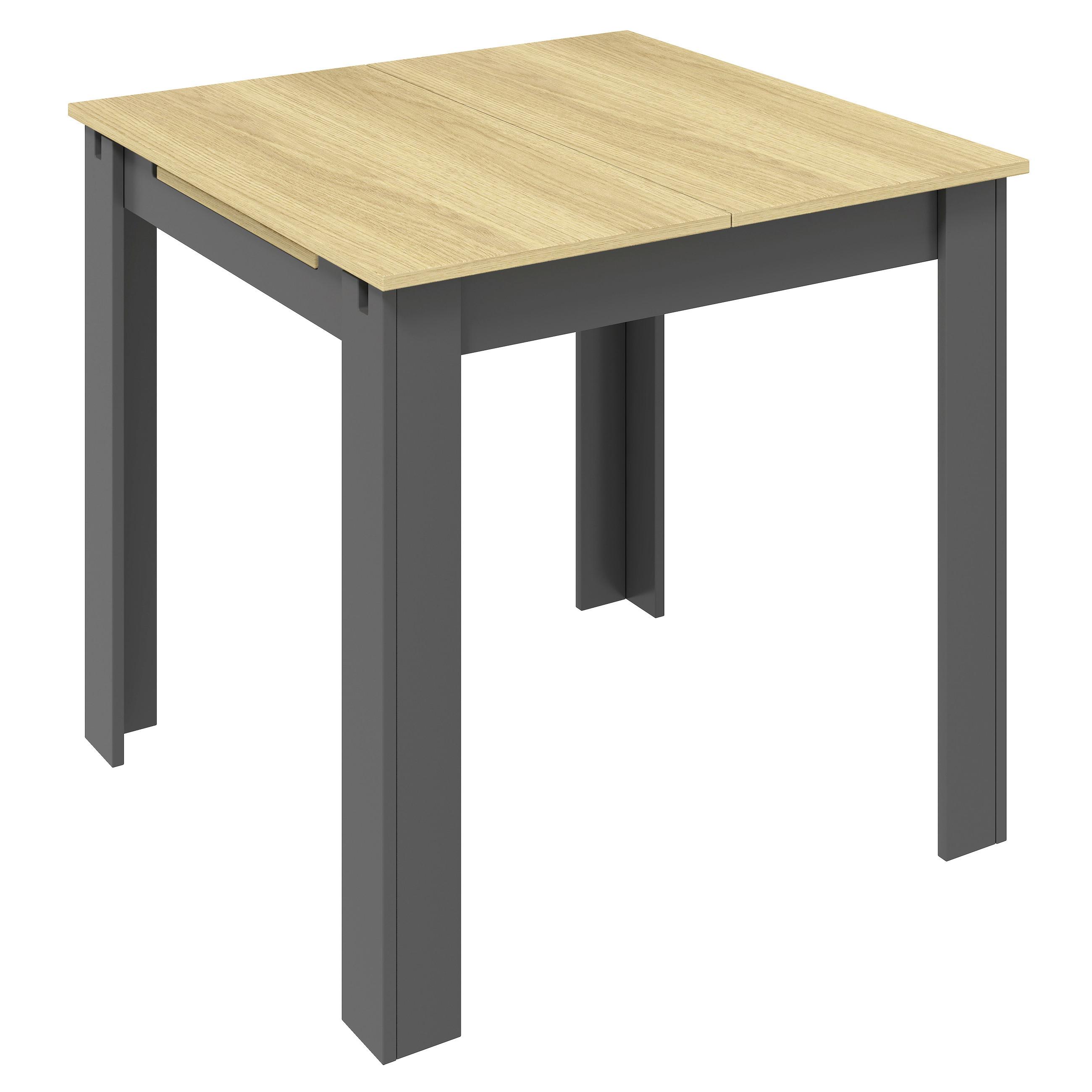 Esstisch Vcm Esstisch "pesoli"80/120x80 - Honigeiche/Anthrazit, Modern, Holzwerkstoff (80/80/75cm) - MID.YOU