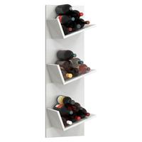 Weinregal VINOSI Weiß ca. 33x106x25,6 cm - Weiß, Basics, Holzwerkstoff (33/106,5/25,6cm) - MID.YOU