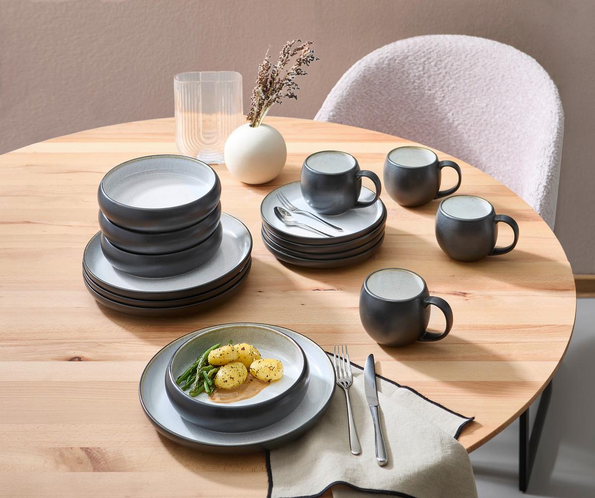 SERWIS OBIADOWO-ŚNIADANIOWY FARO SAND - kolor piaskowy, Design, ceramika - Novel