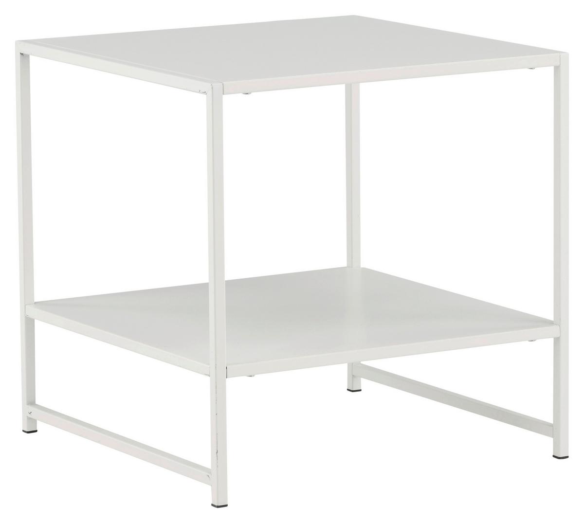 BEISTELLTISCH STAAL - Weiß, Design, Metall (50/50/50cm) - Livetastic