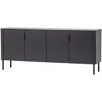 Sideboard Gunnar Schwarz B: 201 cm - Schwarz, Design, Holz/Metall (201/85/44cm) - Livetastic