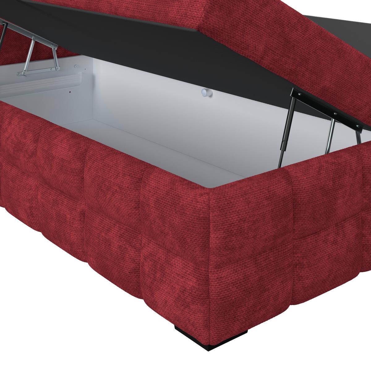 PAT BOX VEGA - verde/roșu burgund, Trend, lemn/textil (160/200cm) - Modern Living