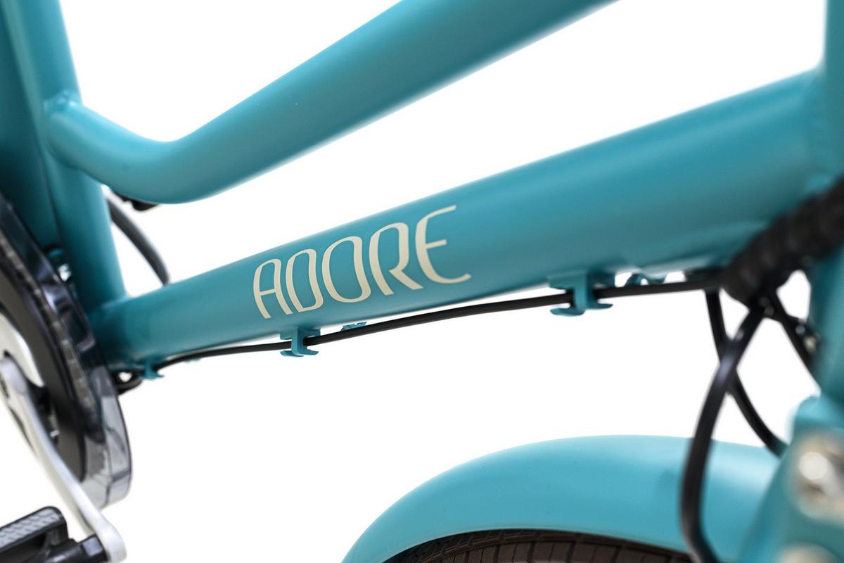 ELEKTROFAHRRAD Alu City Damen Cantaloupe 28" - Blau, Basics, Metall (180/70/100cm)