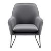 Relaxsessel Kezia Dunkelgrau Samt - Dunkelgrau/Schwarz, MODERN, Textil/Metall (71/84/79cm) - Bessagi Home
