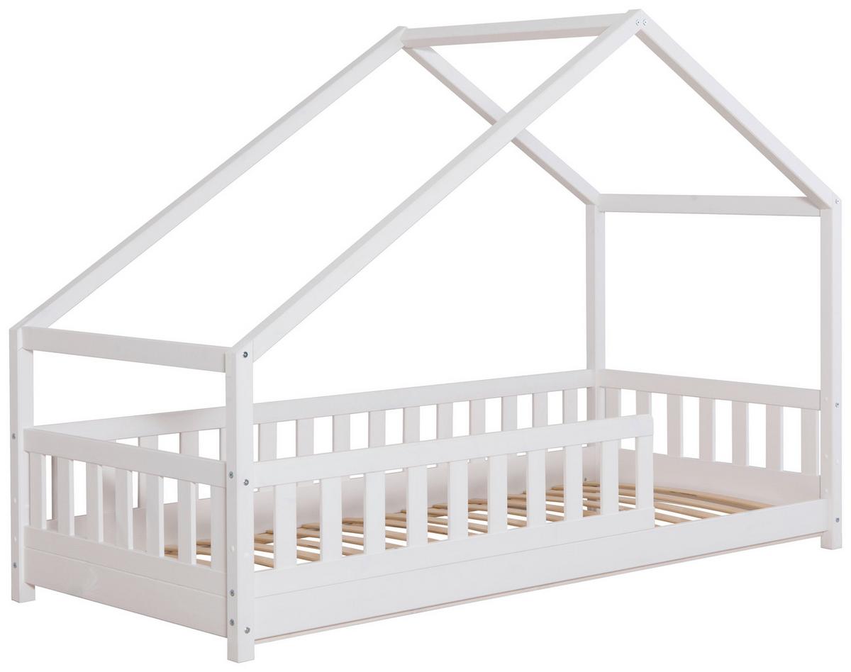 Hausbett Lou ca. 100x200 cm Holz Weiß - Weiß, MODERN, Holz (100/200cm) - MID.YOU