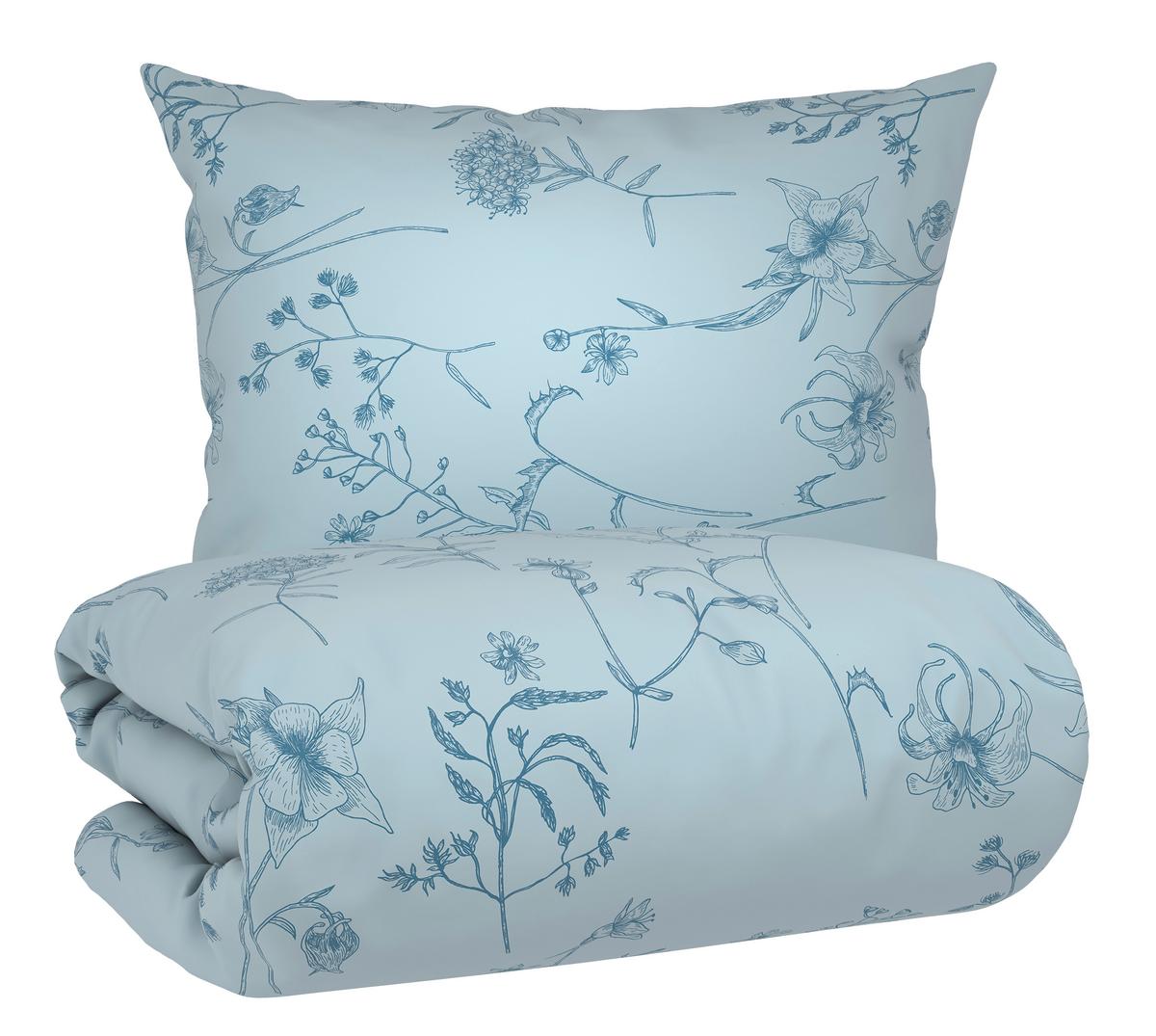 Posteljnina Nature Romy - modra/svetlo modra, tekstil (140/200cm) - Mömax