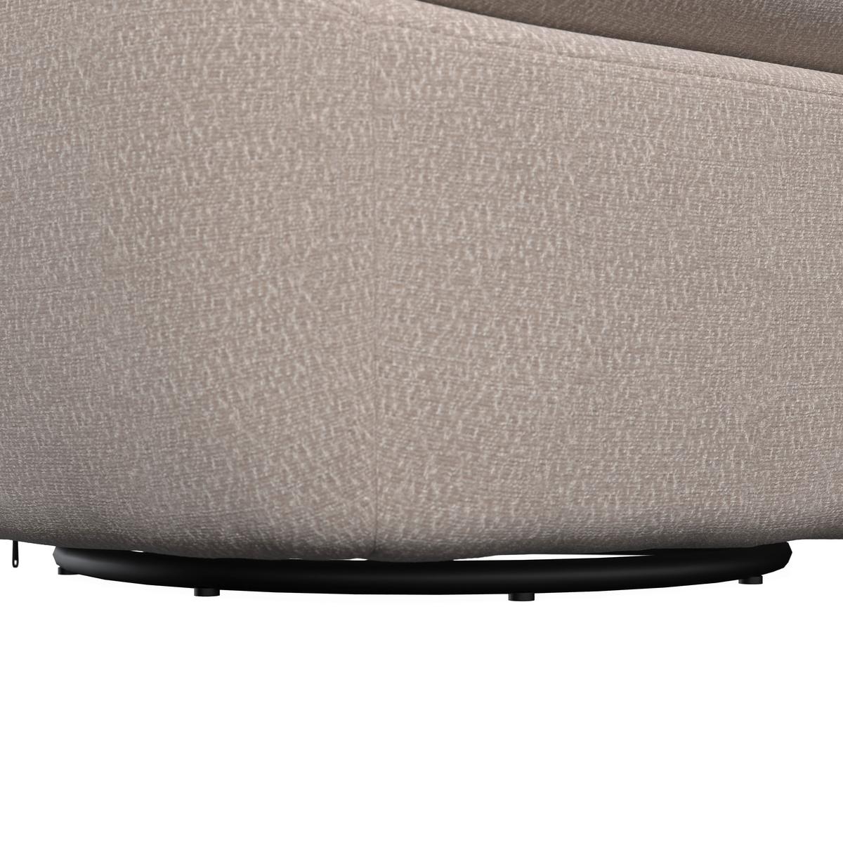 Sessel Dora Chenille Creme - Creme/Schwarz, MODERN, Holz/Textil (77/74/73cm)