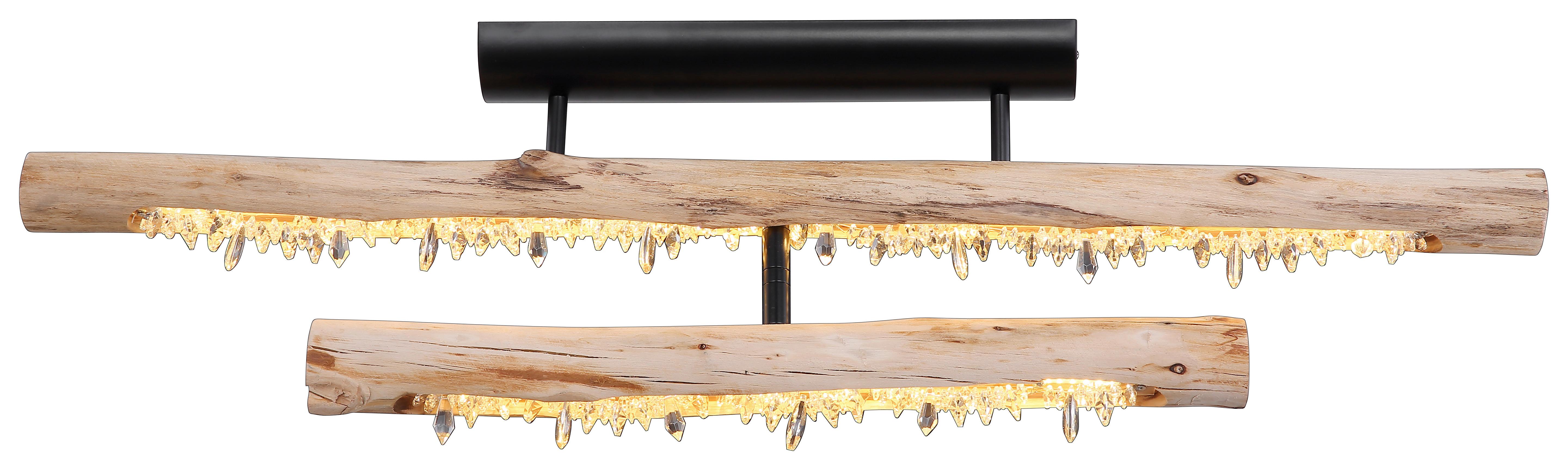Deckenleuchte Felicitas max. 30 Watt - Klar/Schwarz, Basics, Holz/Kunststoff (100/8/30cm)
