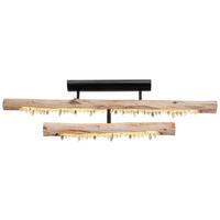 Deckenleuchte Felicitas max. 30 Watt - Klar/Schwarz, Basics, Holz/Kunststoff (100/8/30cm)