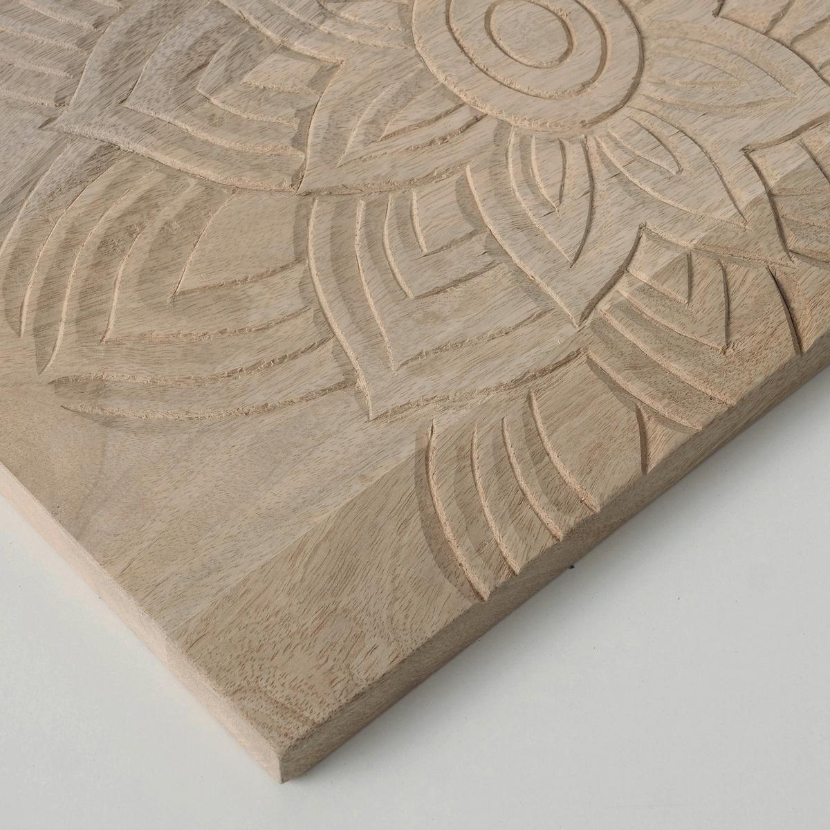 Dekotablett Mandalia I in Naturfarben - Naturfarben, Basics, Holz (50/2/25cm) - Modern Living