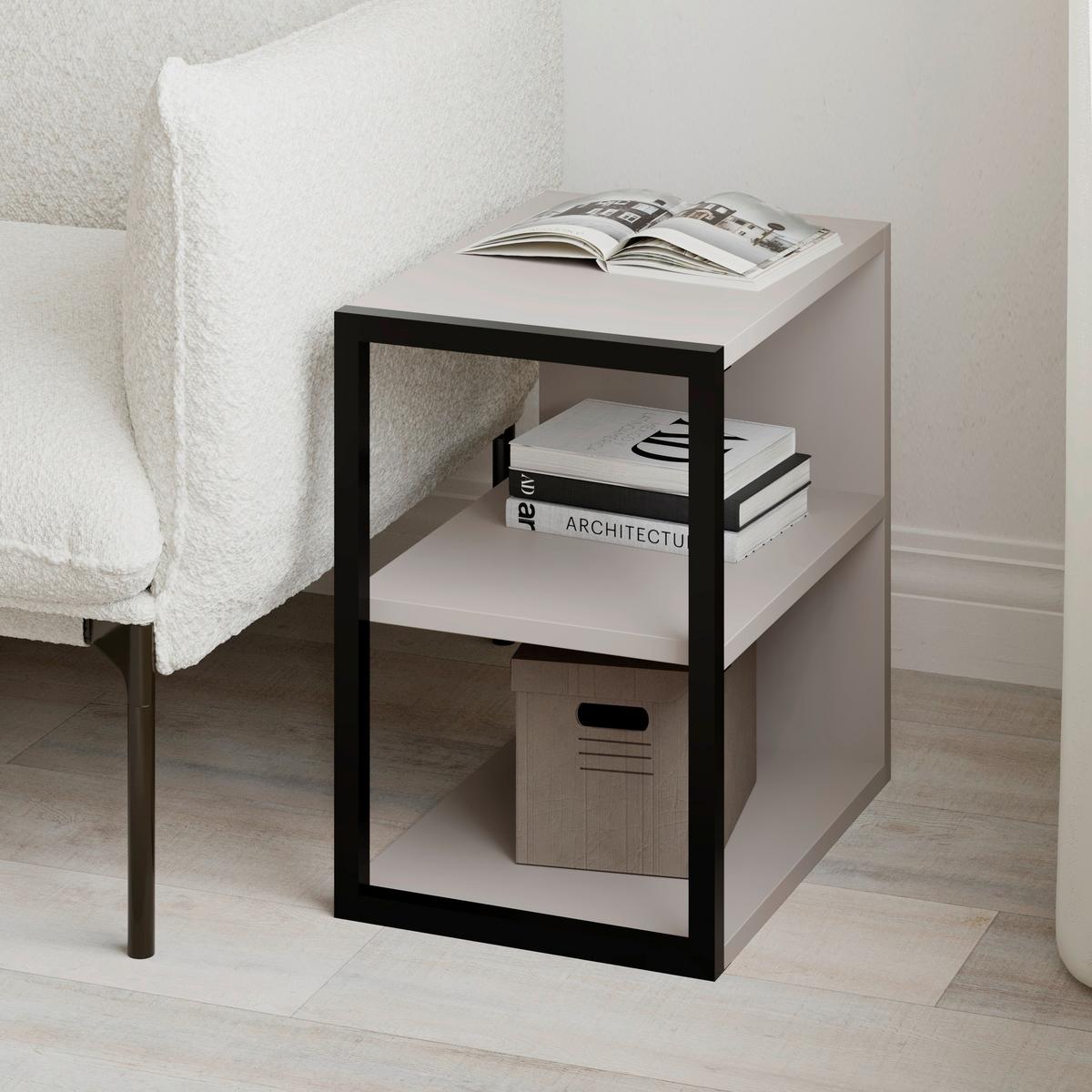 Beistelltisch Echo ca. 42x45x30 cm Mokka - Mokka, Design, Holzwerkstoff/Metall (42/30/45cm) - Livetastic