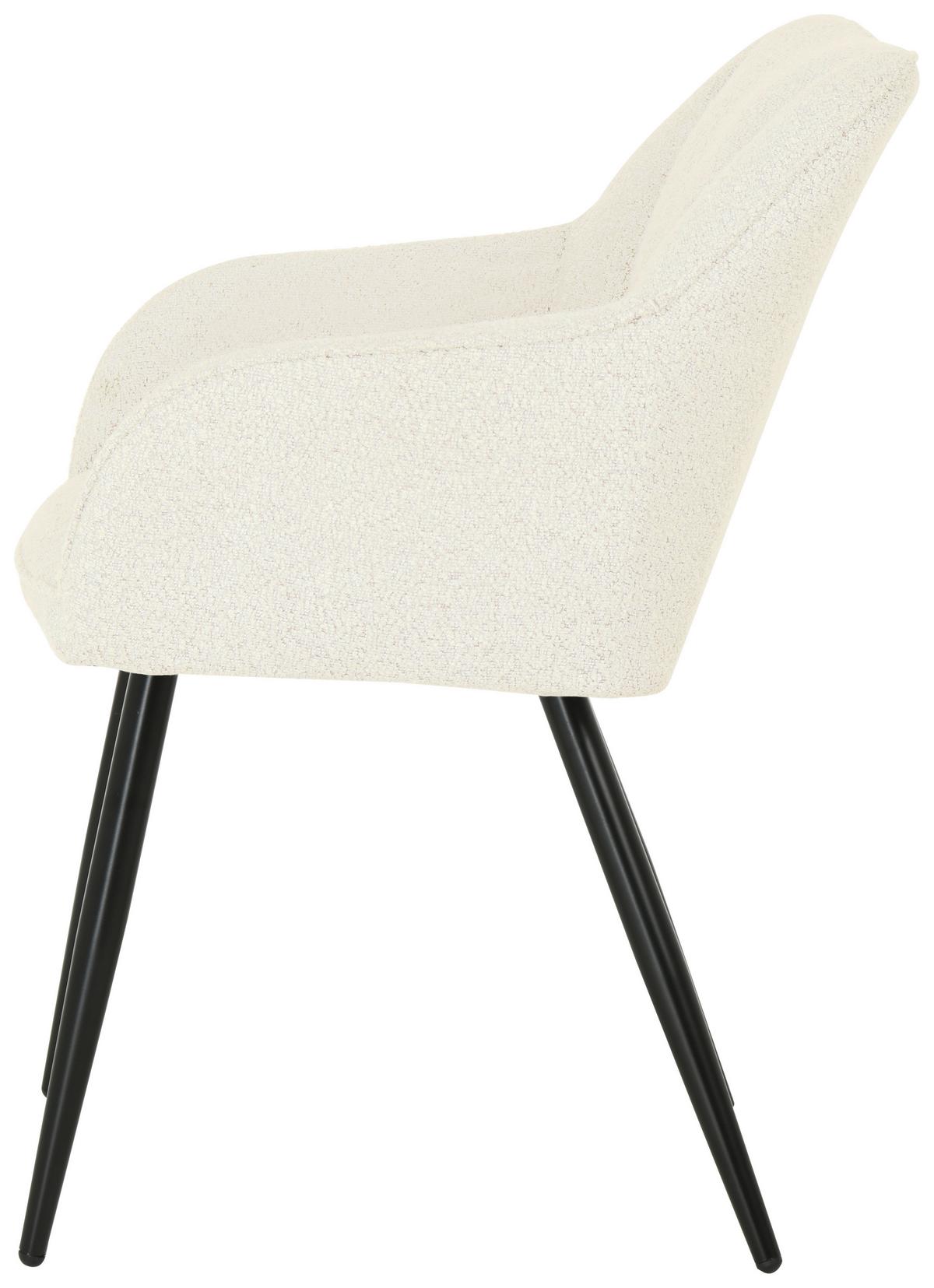 Naslanjač Caro, Bela - črna/bela, Konvencionalno, kovina/tekstil (61/82/55cm) - Nedis SmartLife