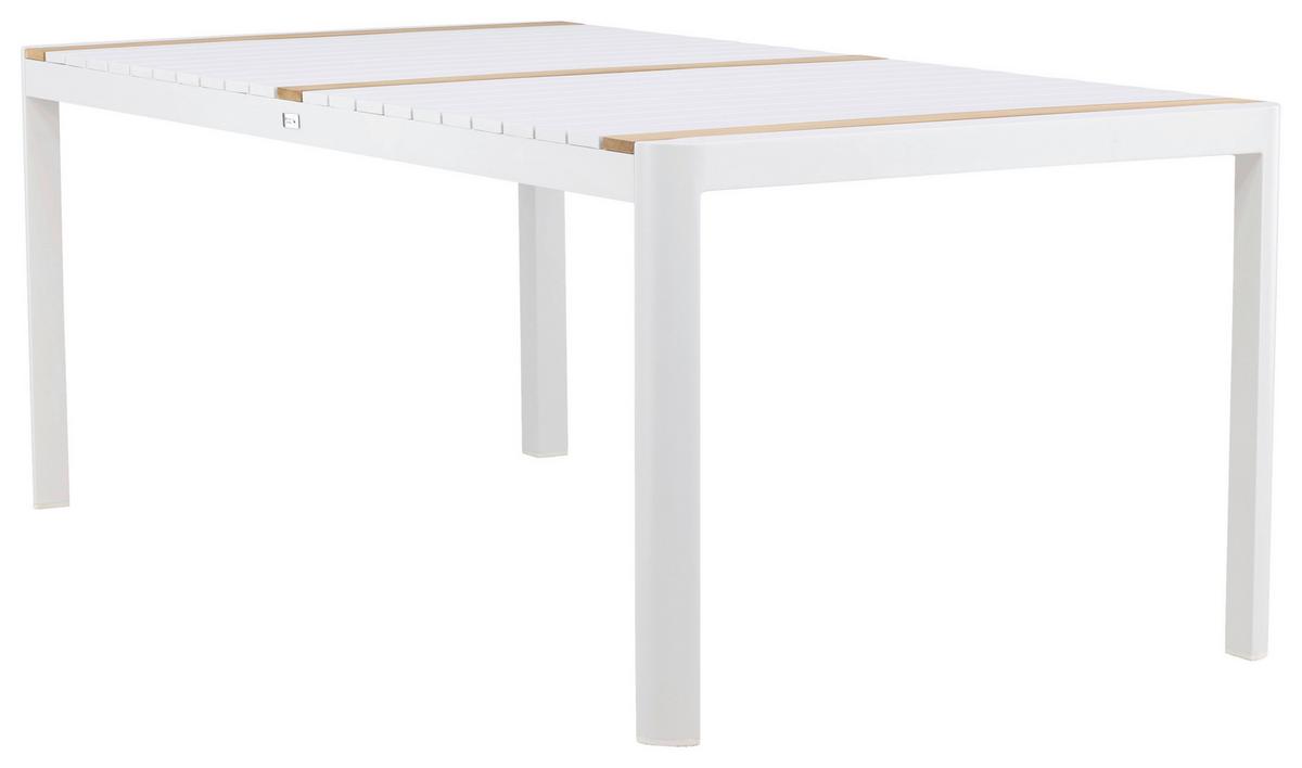 GARTENTISCH TOGO - Weiß, KONVENTIONELL, Holz/Metall (100/75/200cm) - Gardenson