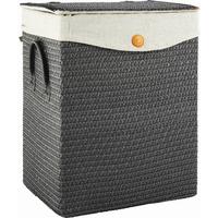 Wäschekorb Denise Grau - Grau, ROMANTIK / LANDHAUS, Kunststoff/Textil (35/44/26cm) - Mömax