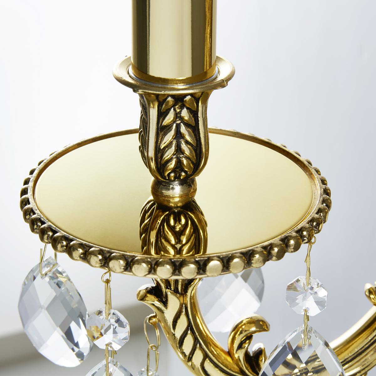 KINKIET KRYSZTAŁOWY KADE 1 - kolor złoty, Lifestyle, metal (27/42cm) - Glandor