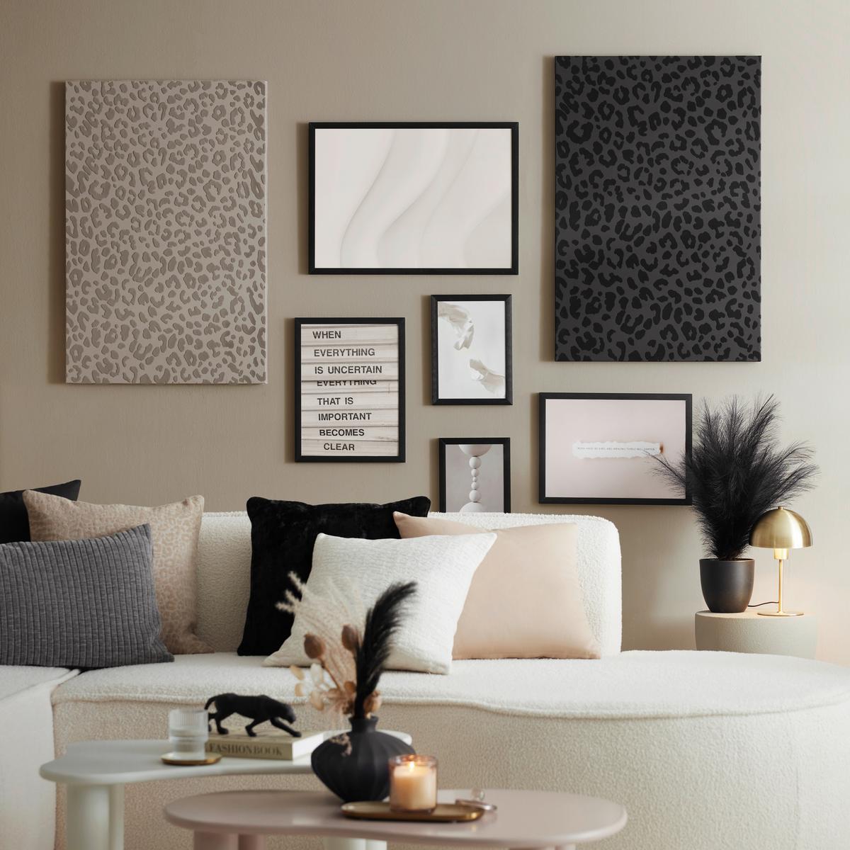 Zierkissen Poppy Schwarz ca. 45x45cm - Schwarz, KONVENTIONELL, Textil (45/45cm) - Mömax