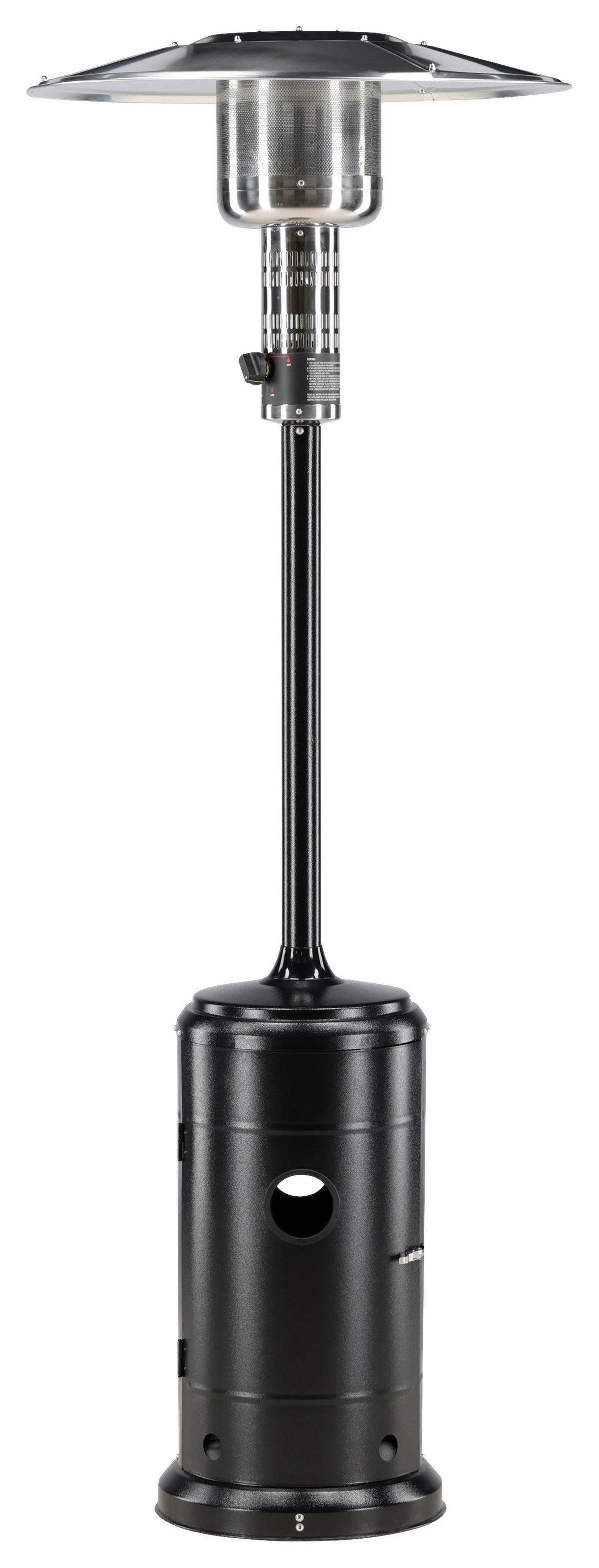 Terrassenstrahler Hottie ca. 81,5x225x82 cm Schwarz - Silberfarben/Schwarz, KONVENTIONELL, Metall (81.5/225/82cm) - Gardenson