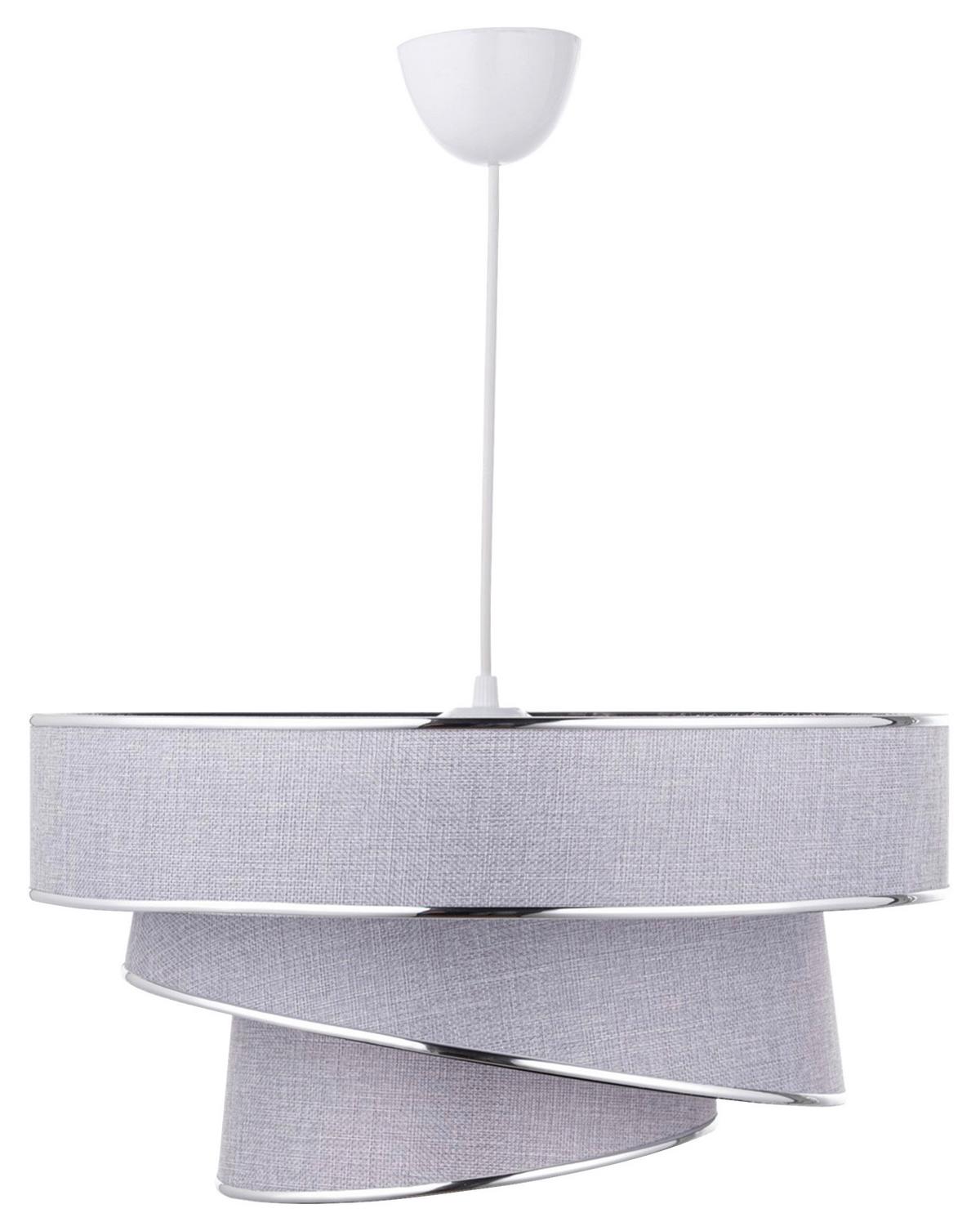 LAMPA WISZĄCA COUPER - kolor srebrny/szary, Konventionell, tworzywo sztuczne/metal (40/72cm)