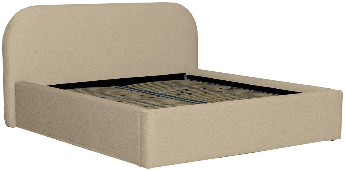 Oblazinjena Postelja - sivobež/črna, Design, tekstil/les (180/200cm) - Mömax