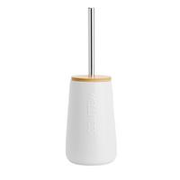 Wc-kefe Szett Edna - ezüstszínű/fehér, Modern, kő/fém (12,3/12,3/20cm)