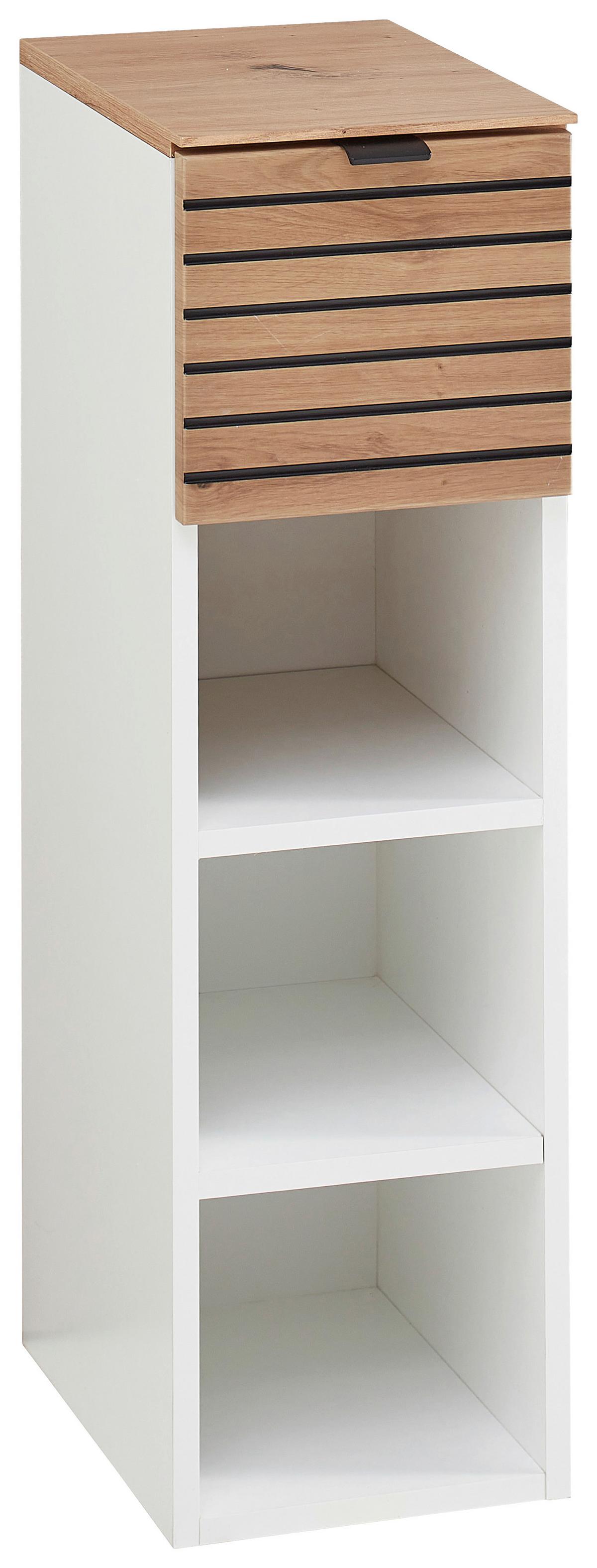 ELEMENT WISZĄCY DIANA - czarny/biały, Modern, materiał drewnopochodny/metal (25/84/37cm) - Voleo