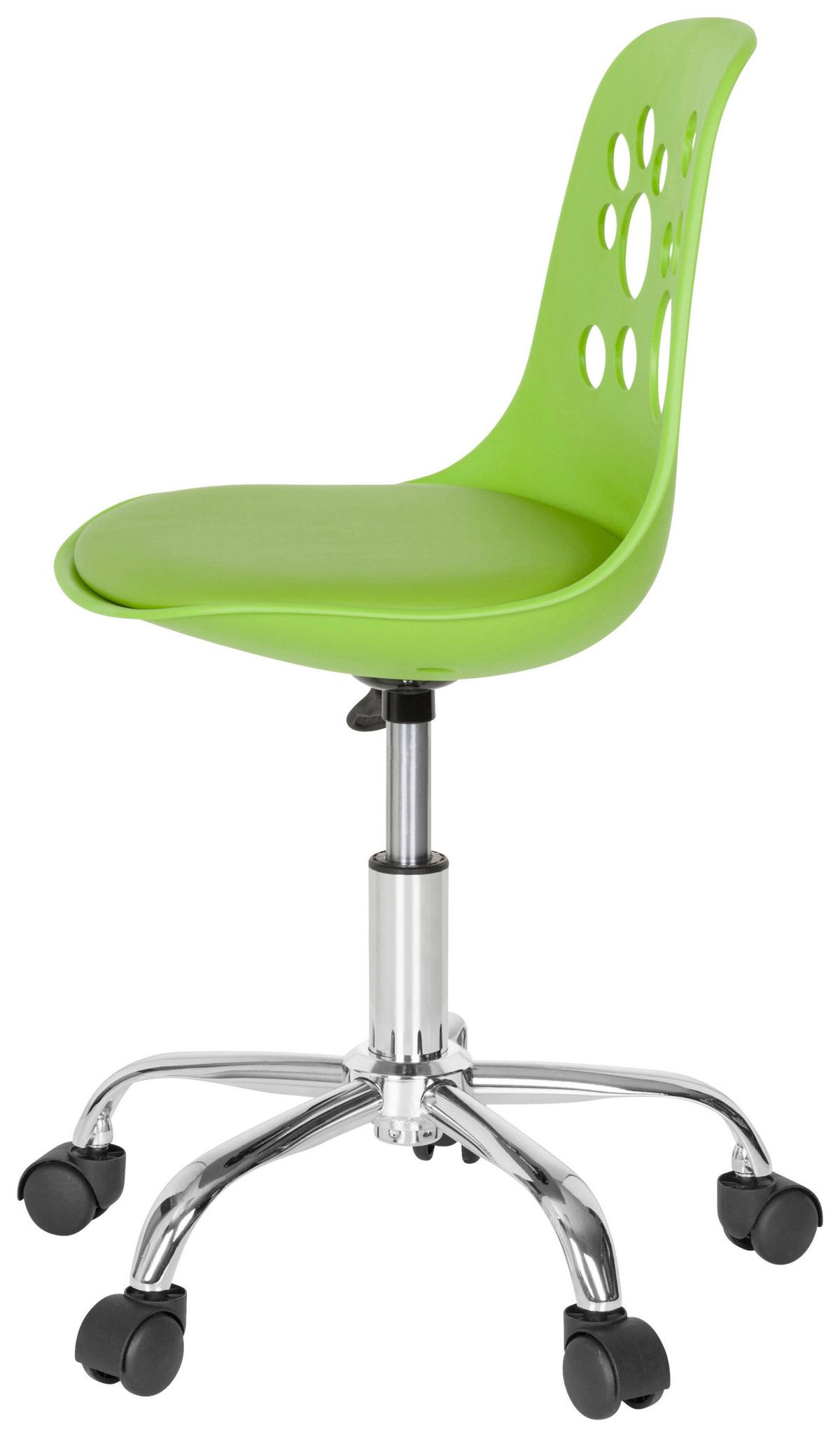 Mladinski Vrtljivi Stol Fancy I, Zelena - zelena, Moderno, umetna masa/tekstil (40/72-82/44cm) - MID.YOU
