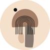 BILD ABSTRACT GEOMETRIC DESIGN - Beige/Braun, Basics, Metall (40/40/0.3cm)