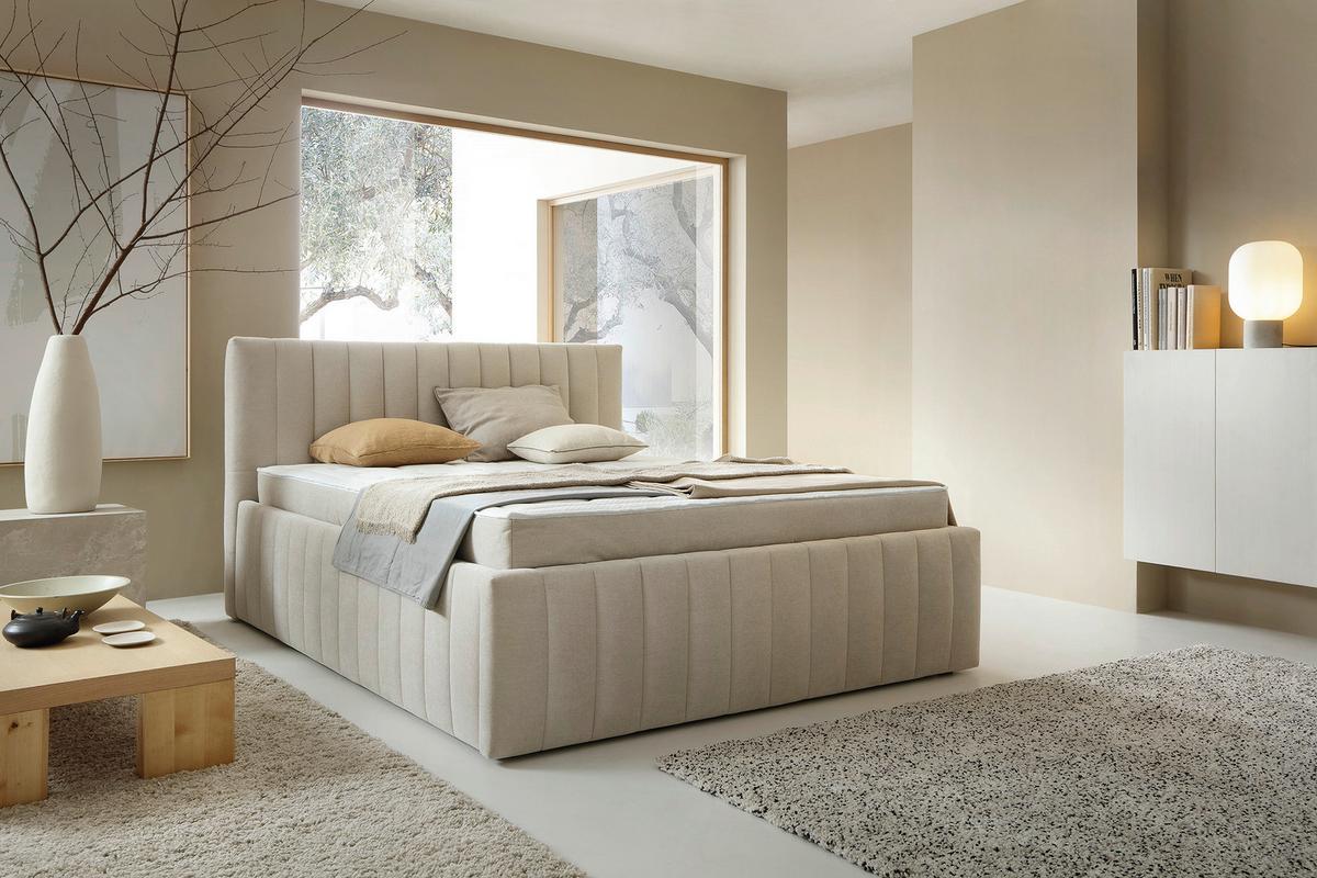 Polsterbett Orinoco Beige ca. 180x200cm - Beige, MODERN, Holz/Holzwerkstoff (180/200cm) - Mömax
