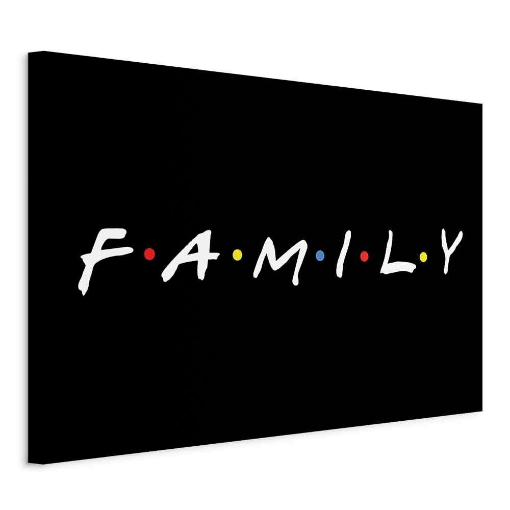 Slika Na Platnu Family - črna/bela, Basics, tekstil/les (120/80/1,2cm) - artgeist