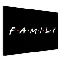 Slika Na Platnu Family - črna/bela, Basics, tekstil/les (120/80/1,2cm) - artgeist