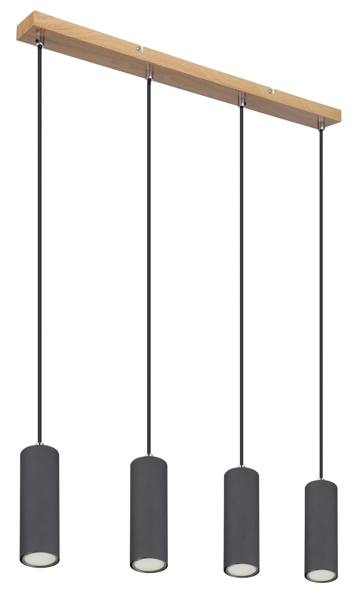 Hängeleuchte Robby in Graphitfarben max. 34 W - Graphitfarben, Design, Metall (65/6/120cm) - Globo