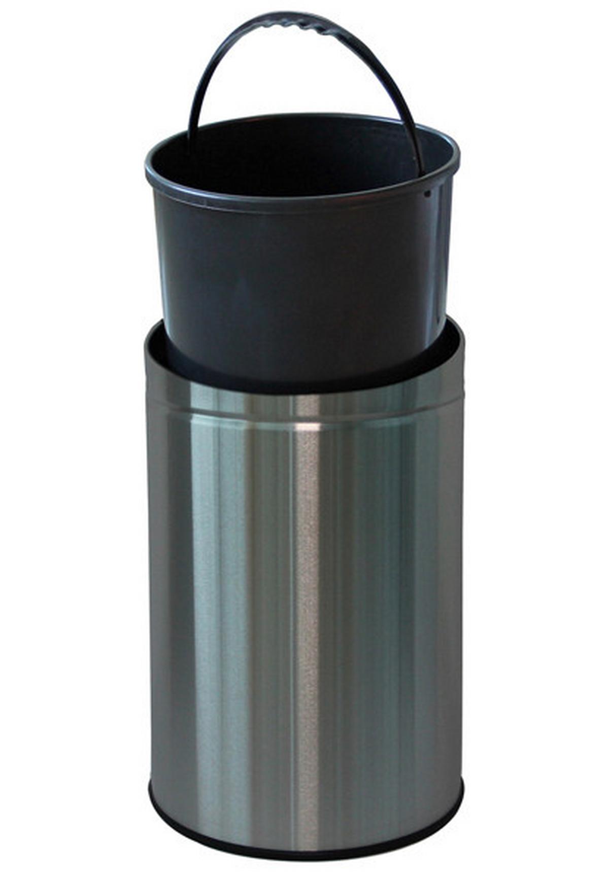 Koš Za Smeti Sensor, Črna, Srebrna, 30 L - srebrne barve/črna, Trend, kovina/umetna masa (31/31/61,5cm) - Echtwerk