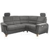 Wohnlandschaft Parole Dunkelgrau Struktur - Wildeiche/Dunkelgrau, KONVENTIONELL, Holz/Textil (237/186cm) - Livetastic