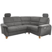 Wohnlandschaft Parole Dunkelgrau Struktur - Wildeiche/Dunkelgrau, KONVENTIONELL, Holz/Textil (237/186cm) - Livetastic
