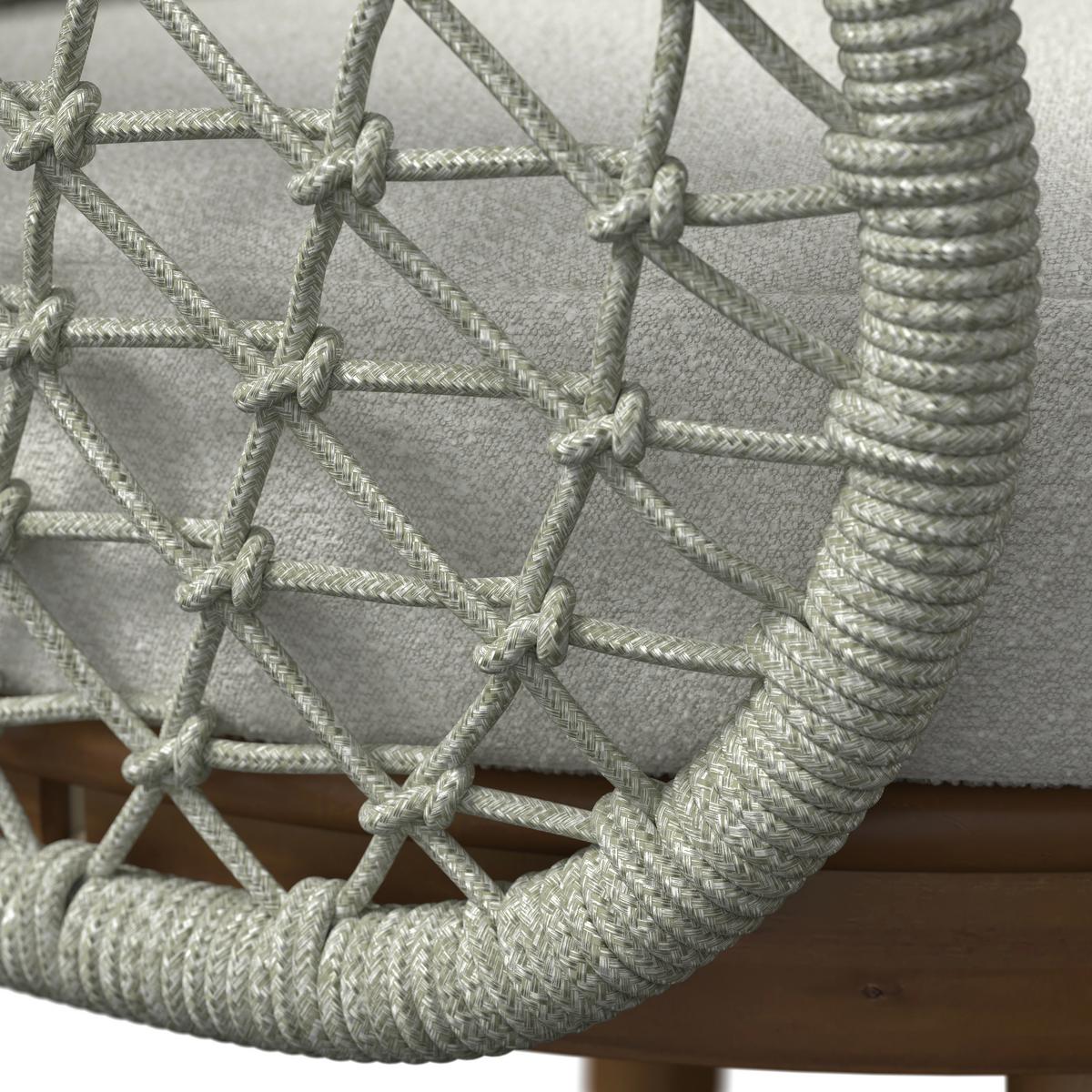 Lounge Garitura Belaya, Bela, 4-Delni Set - siva/barva oreha, Moderno, kovina/tekstil (244/205cm) - Bessagi Garden