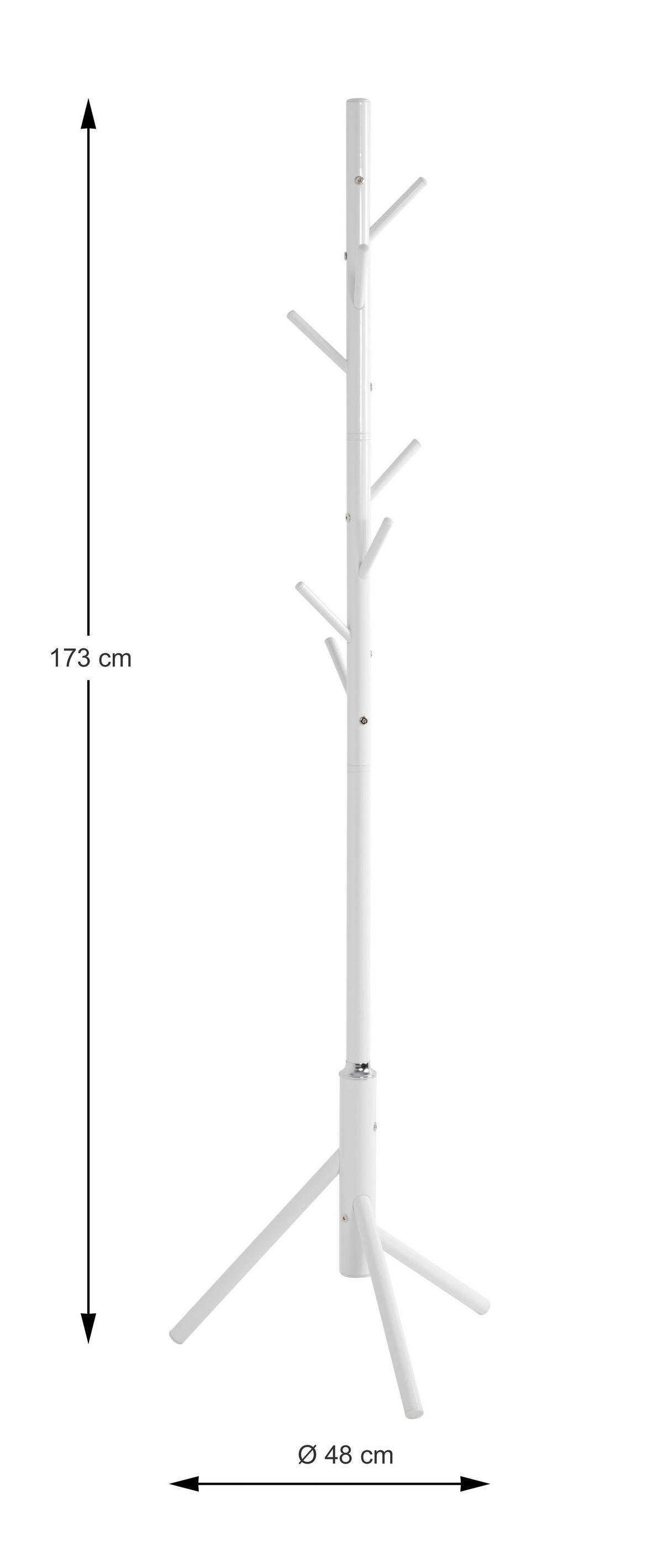 Podna Vješalica Nadja - bijela, Moderno, metal (48/173/48cm) - Modern Living