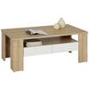 Couchtisch in Weiß/Eichefarben - Eichefarben/Weiß, KONVENTIONELL, Holzwerkstoff (110/65/44cm) - Mömax