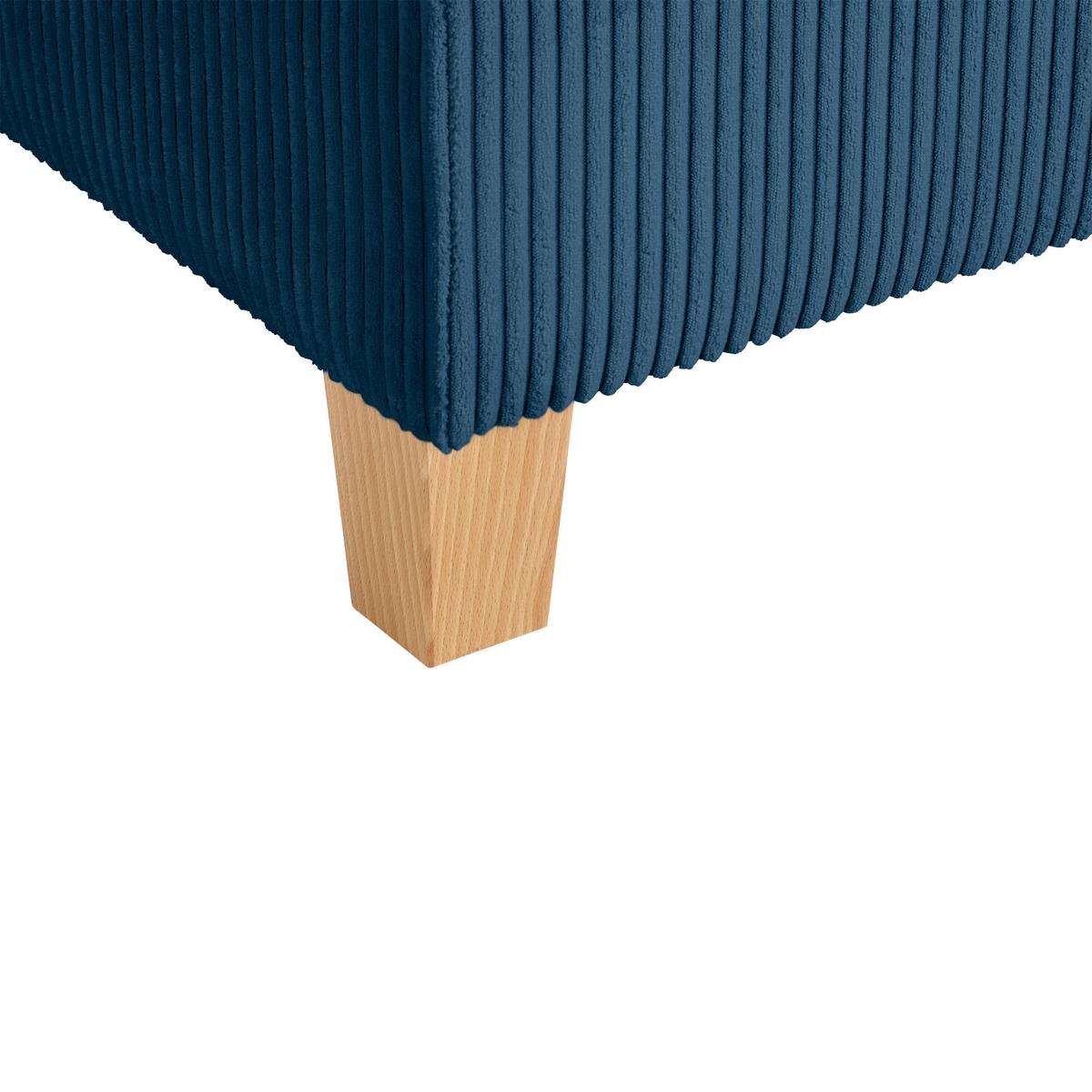 Kutna Garnitura Lille - svijetlo smeđa/plava, Moderno, tekstil/drvo (232/110/156cm) - Best Price