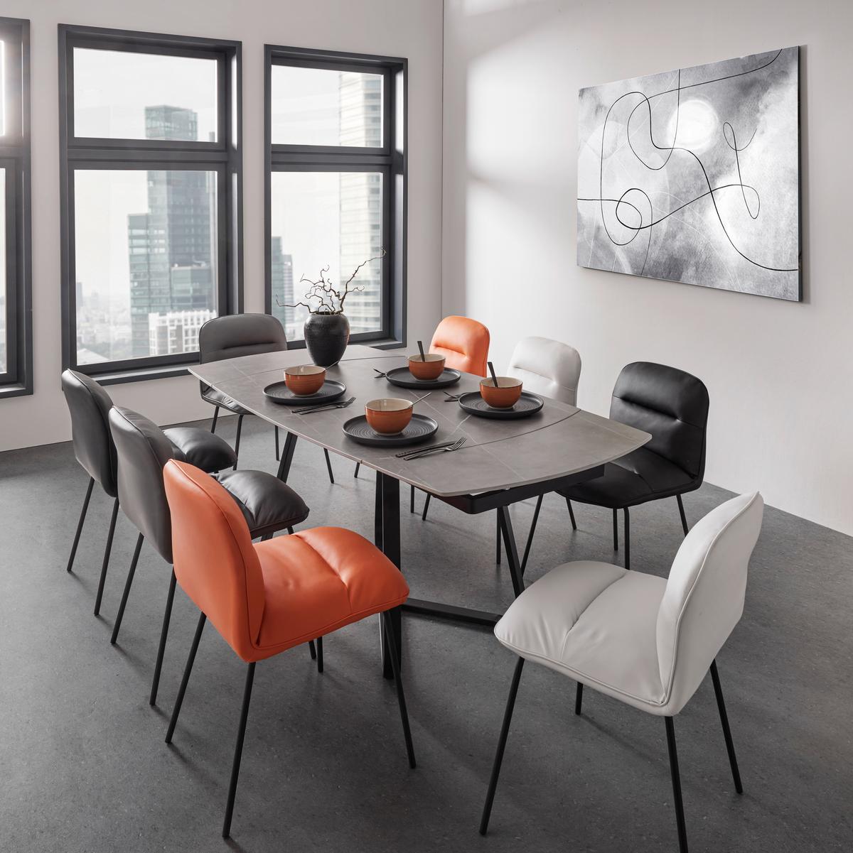 KRZESŁO ELLIS - czarny, Modern, metal/drewno (43/80/50cm) - Bessagi Home