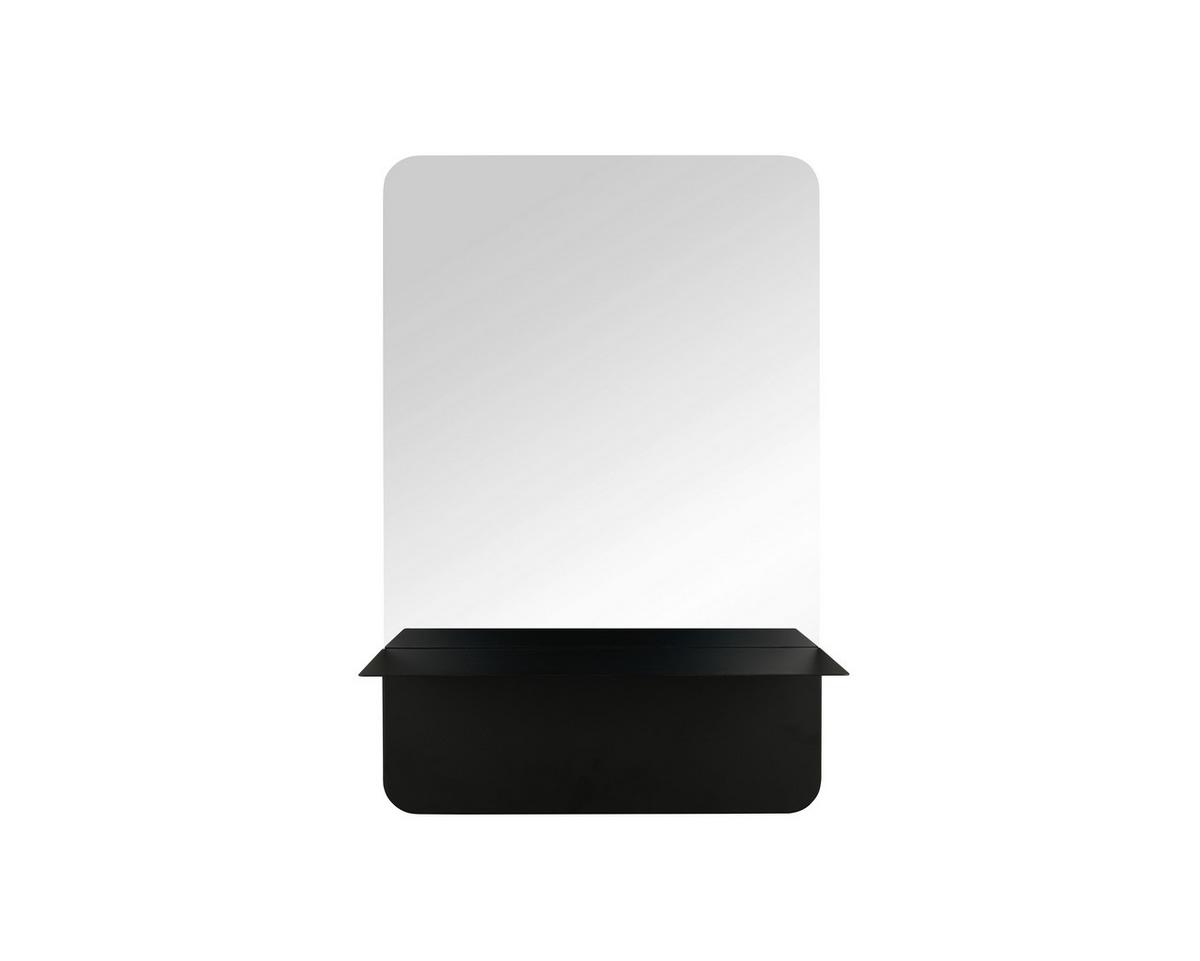 Wandspiegel Maren Schwarz Ca. 40x60x15,5cm - Schwarz, Modern, Glas/Metall (40/60/15,5cm) - Mömax