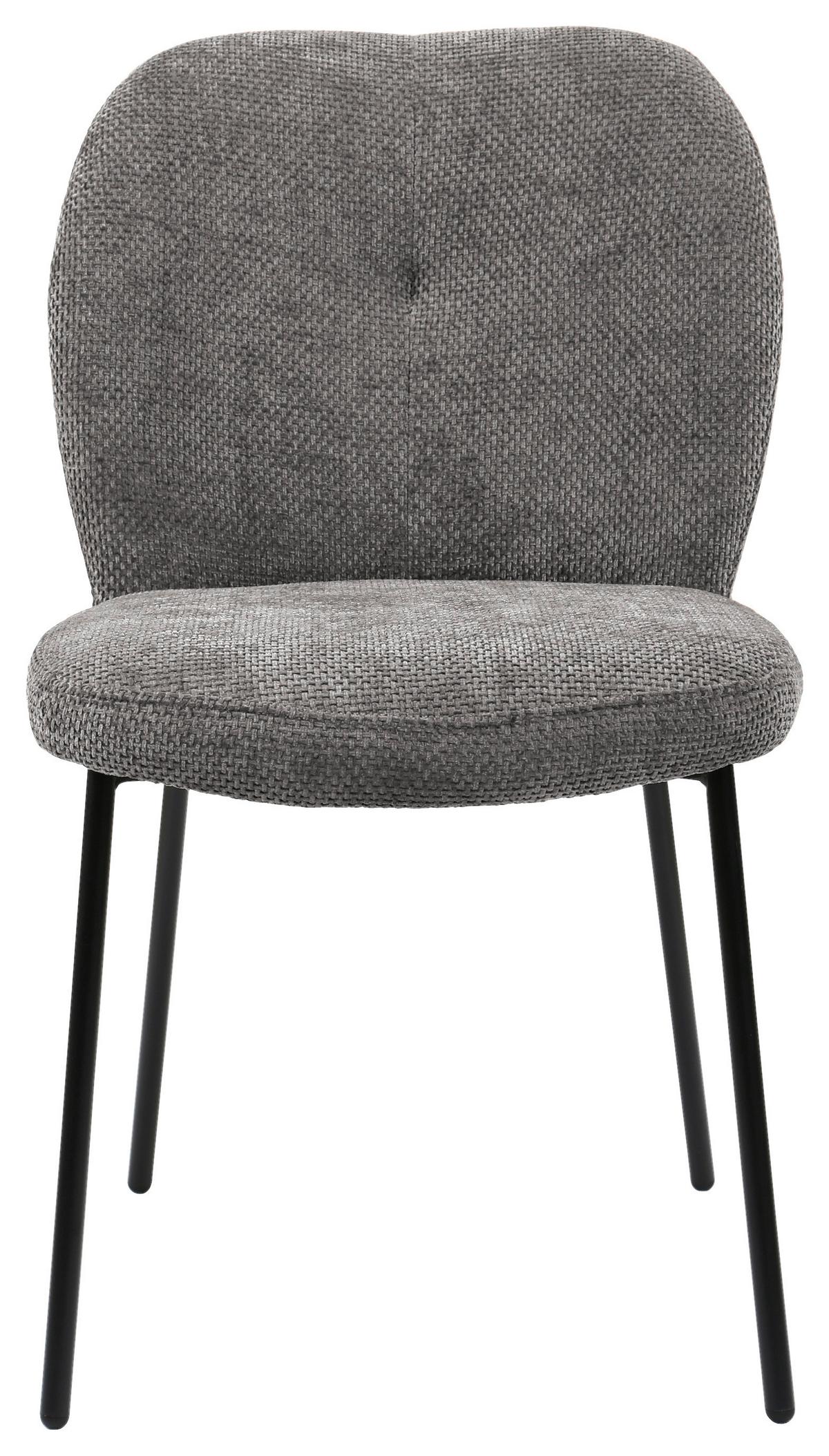 Stuhl Mara Grau/Schwarz - Schwarz/Grau, LIFESTYLE, Holz/Textil (52/87/64cm) - Mömax
