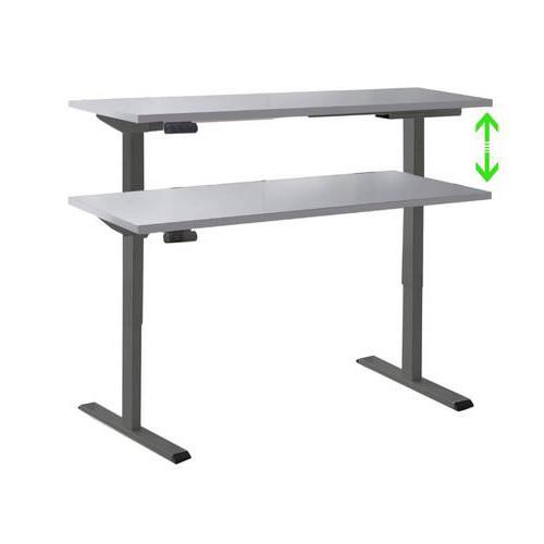 Schreibtisch Office Edition Anthrazit/Grau - Anthrazit/Grau, MODERN, Holzwerkstoff/Metall (138/67/69-119cm) - MID.YOU