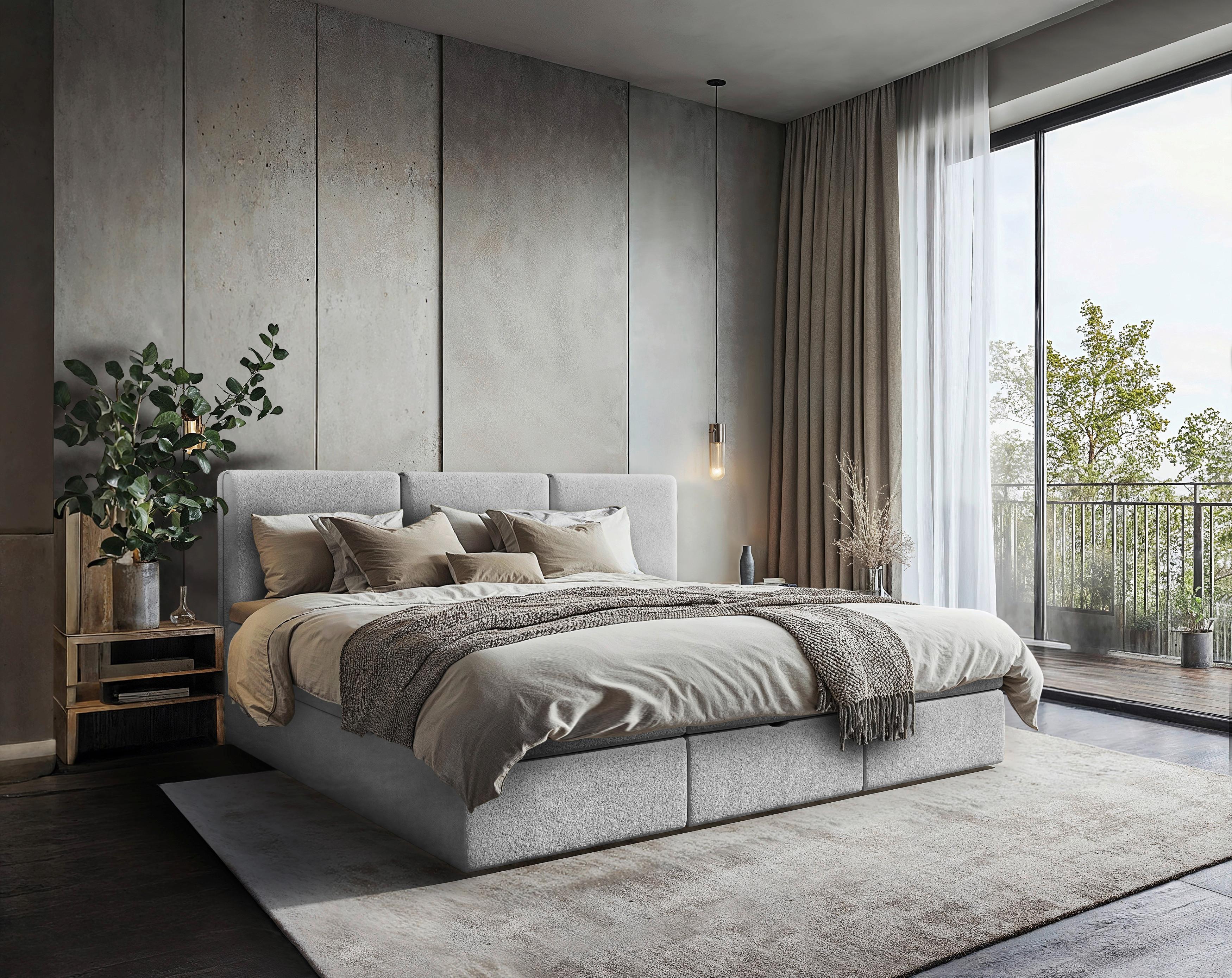 Familienbett Domino Combo II Grau ca. 240x200cm - Schwarz/Grau, MODERN, Holz/Holzwerkstoff (240/200cm) - MID.YOU