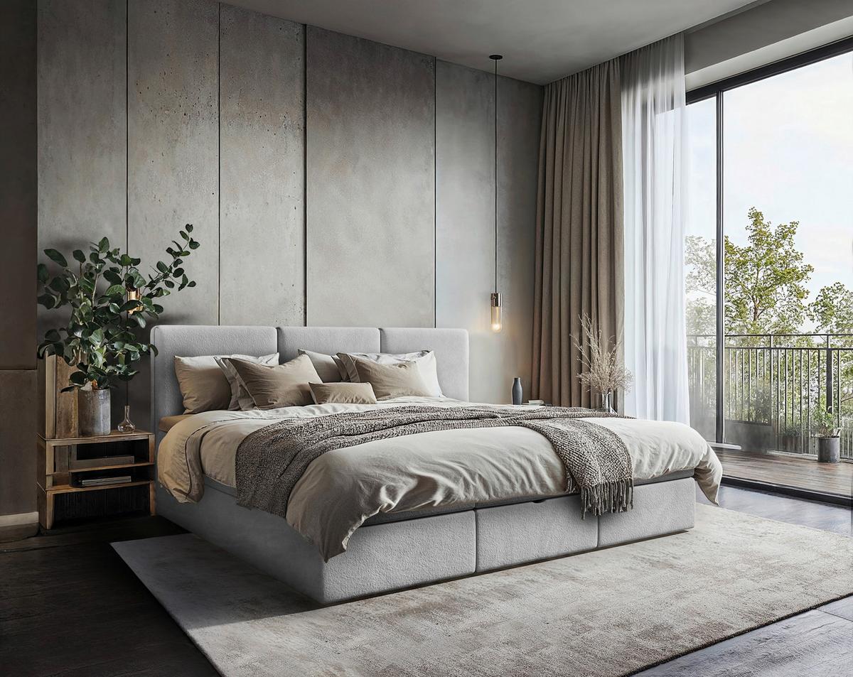 Familienbett Domino Combo II Grau ca. 240x200cm - Schwarz/Grau, MODERN, Holz/Holzwerkstoff (240/200cm) - MID.YOU