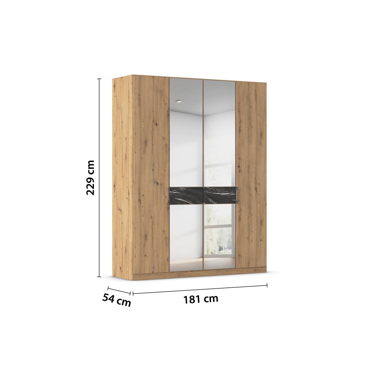 DULAP USI ROTATIVE VERSITY-D - argintiu/stejar Artisan, Trend, material pe bază de lemn (181/229/54cm) - James Wood