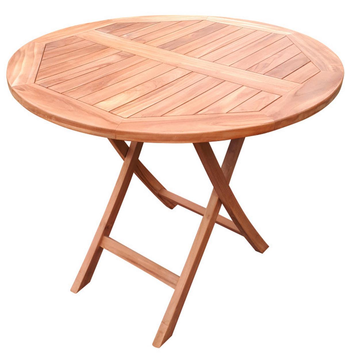 Gartentisch Woodie Teak klappbar - Teakfarben, Basics, Holz (90/75cm) - Gardenson