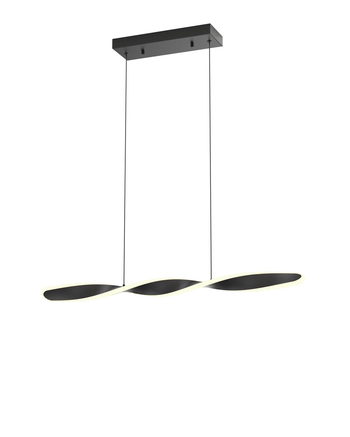 LAMPA WISZĄCA LED HENDERSON *SBN* - czarny, Design, tworzywo sztuczne/metal (89/6/150cm) - Novel